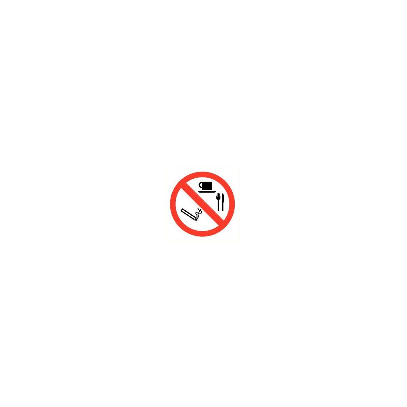 Pictogram Sticker Verboden Eten,drinken En Roken 200mm