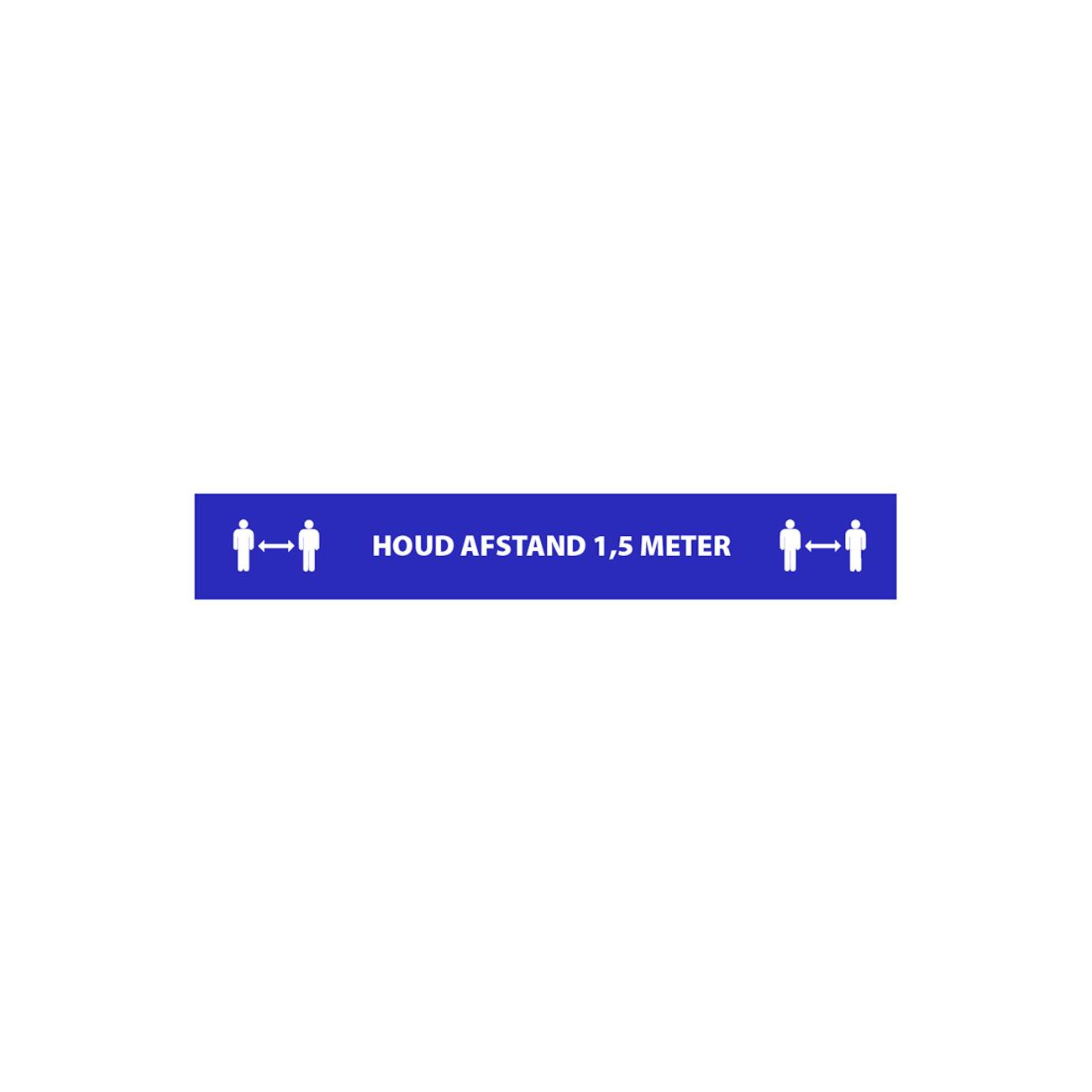 Vloersticker Rechthoekig “houd Afstand 1.5m” 100x15cm