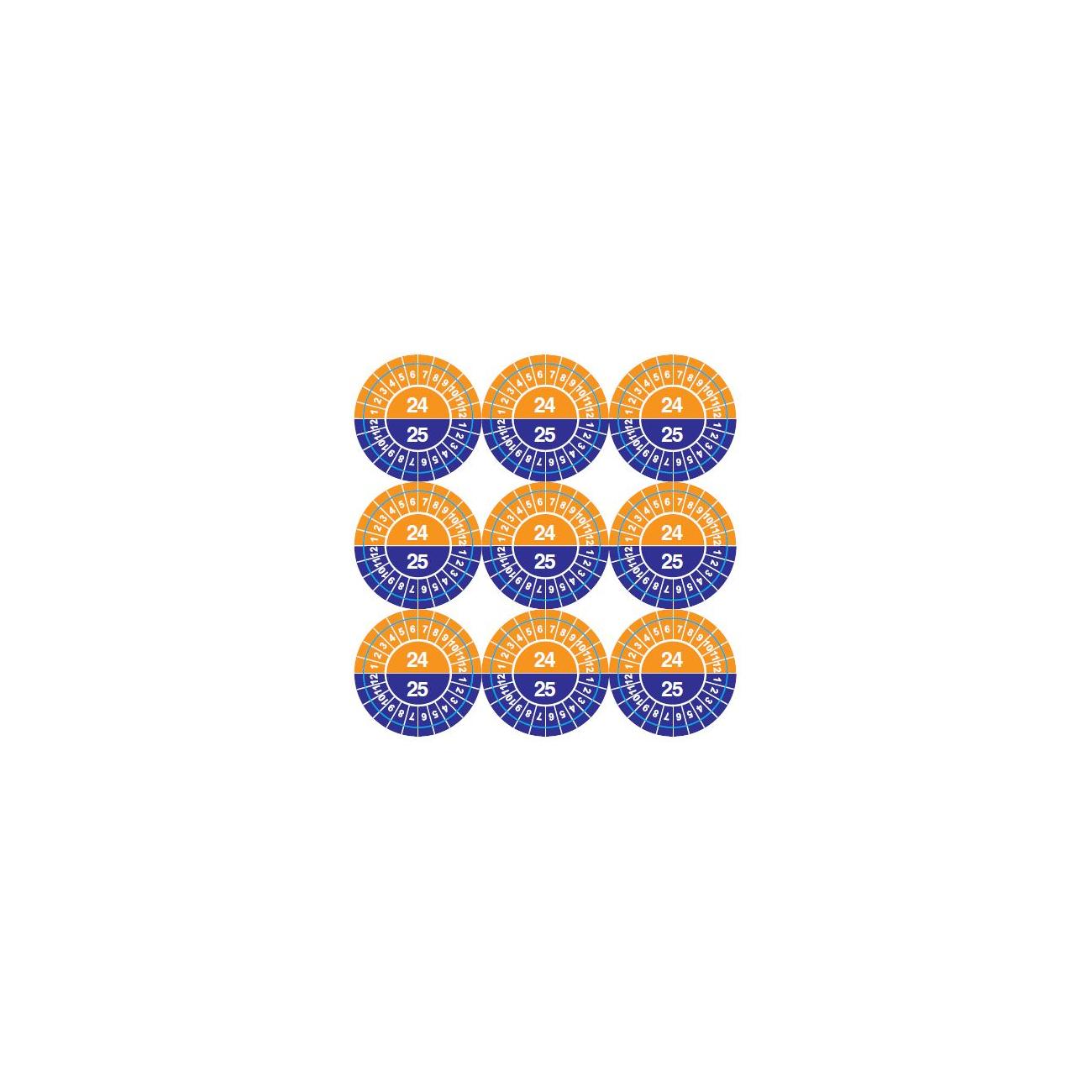 Pictogram Stickervel Controle 2024/2025 30 Mm (9 Stuks)