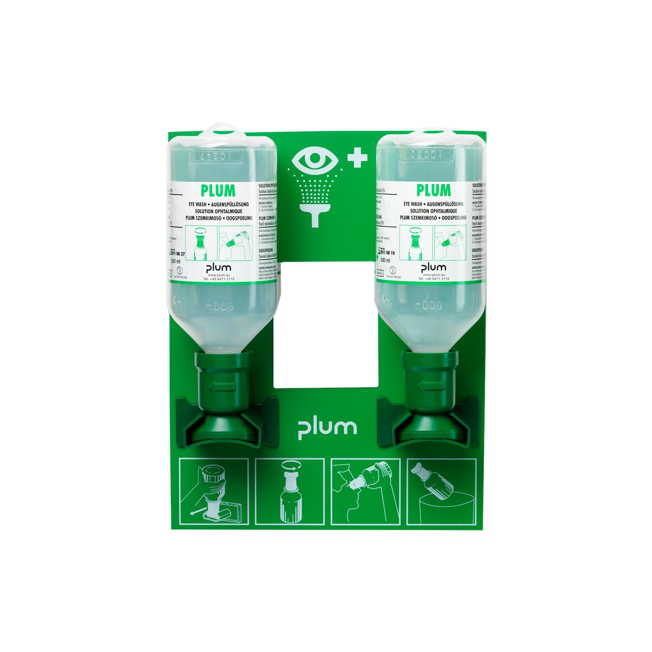 4694-plum-oogspoelstation-2-flessen-a-500ml-met-wandhouder